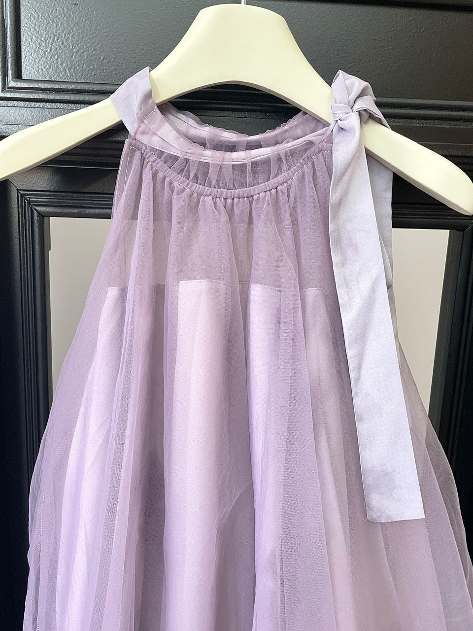 Light Raspberry Powder Jacquard Mesh Halter Fake Two Pieces Dress High Sense Morning Gowns Sleeveless Skirt