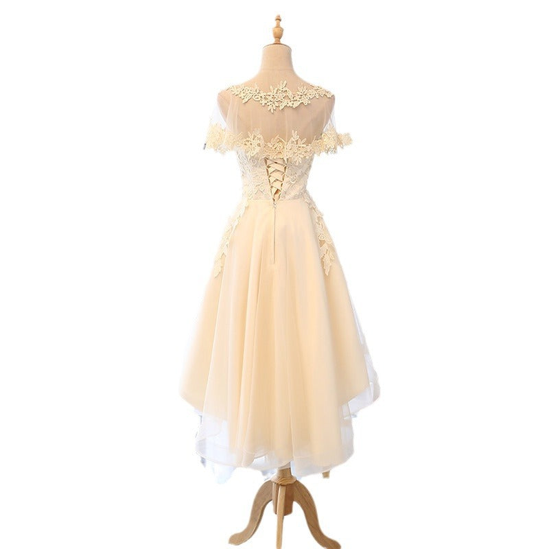 Elegant Bridesmaid Dress 2025 New Spring Fashion Korean Style Strapless Socialite Short Dress for Sisters Group