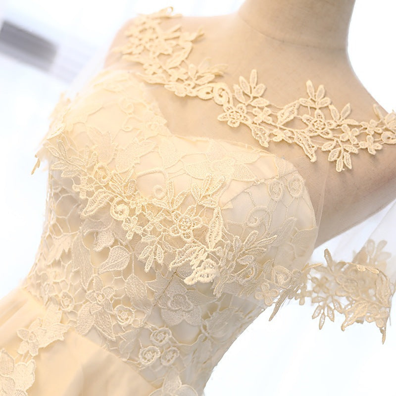 Elegant Bridesmaid Dress 2025 New Spring Fashion Korean Style Strapless Socialite Short Dress for Sisters Group