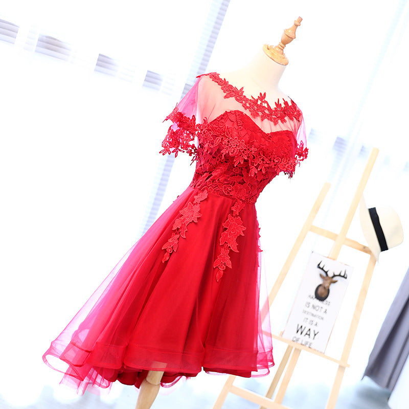 Elegant Bridesmaid Dress 2025 New Spring Fashion Korean Style Strapless Socialite Short Dress for Sisters Group