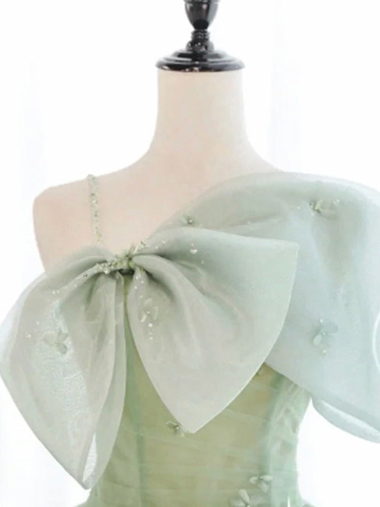 Evening Dress Green Light Luxury Niche High-end Elegant Princess Puffy Dress Fairy-like