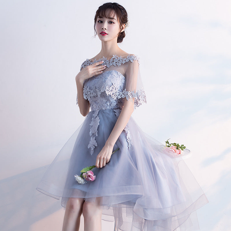 Elegant Bridesmaid Dress 2025 New Spring Fashion Korean Style Strapless Socialite Short Dress for Sisters Group