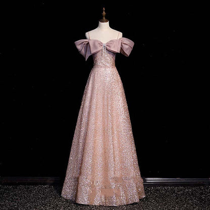 Evening Dress Women 2025 New Toast Dress Bridal Party Host Formal Dress Elegant Banquet Slim Light Dress