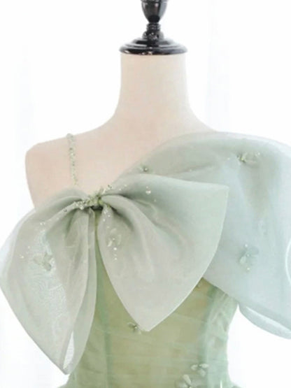 Evening Dress Green Light Luxury Niche High-end Elegant Princess Puffy Dress Fairy-like